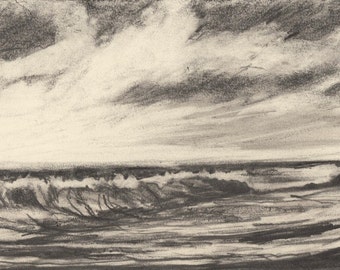 The Pacific in Graphite #2- Original Drawing