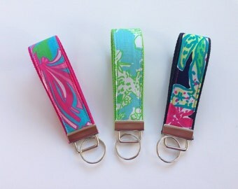 Lilly Pulitzer Fabric Key Fob Wristlet - Choose One