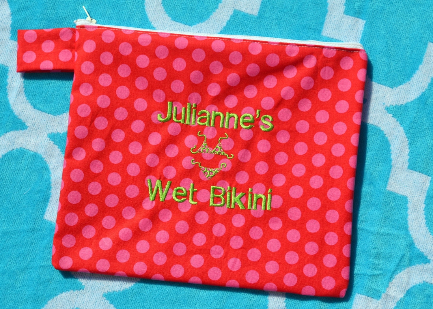 Personalized Wet Bikini Bag Wet Bathing Suit Bag Bikini