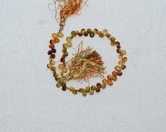 Natural AAA Quality Petro Tourmaline 4x7mm Faceted Pear Gemstone Beads 9 Inches TS014
