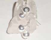Jingle bell earrings; Holiday jewelry; Dangling earrings; Silver bells; Graduation, Birthday Jewellery