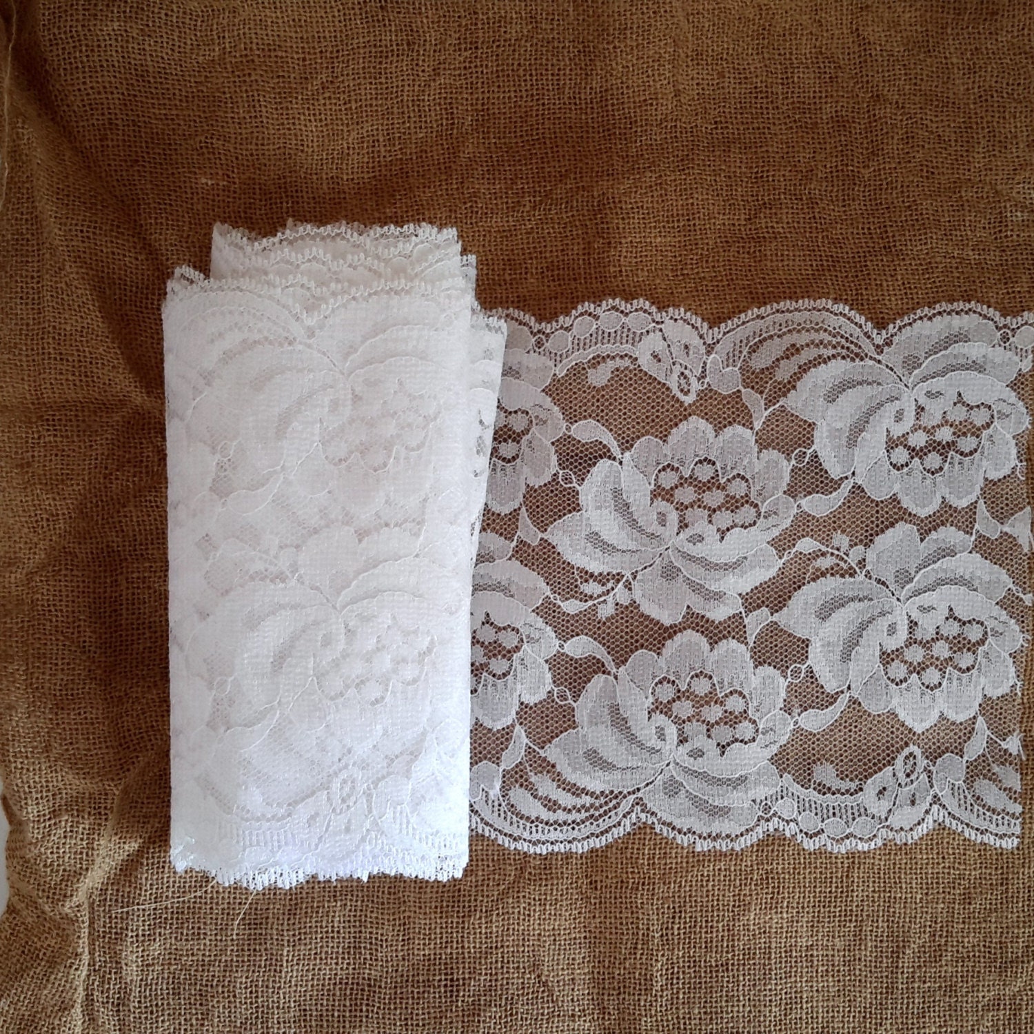 Vintage lace wide lace white sewing supply trims wedding