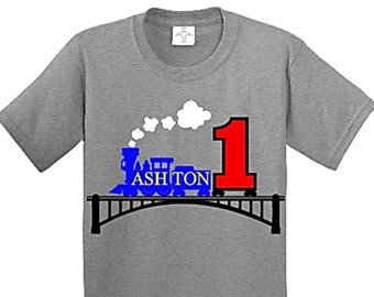 Train Birthday, Train Birthday Shirt, Train Party, Train Shirt, First Birthday Boy, Personalized Shirt, First Birthday, First Birthday Shirt