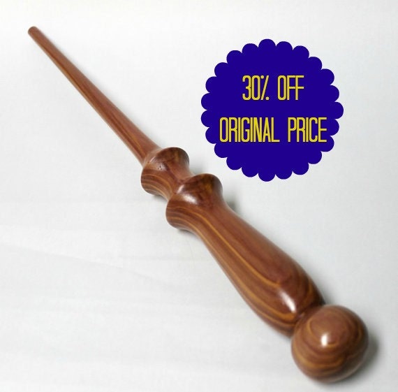 SALE Wood Magic Wand Cedar Turned Wood Harry Potter