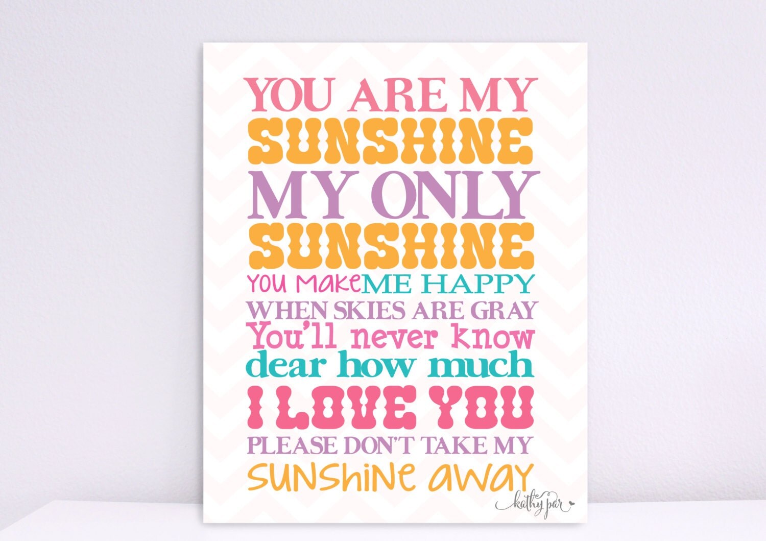 You are My Sunshine My Only Sunshine Verse Baby Nursery wall