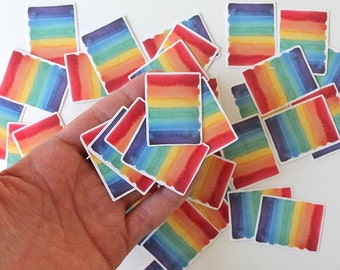 LGBT Flag, lgbt Pride, Gay Pride, Gay Art, lgbt Sticker, Sticker Set, Vinyl Sticker, Laptop sticker, Rainbow Flag, watercolor sticker