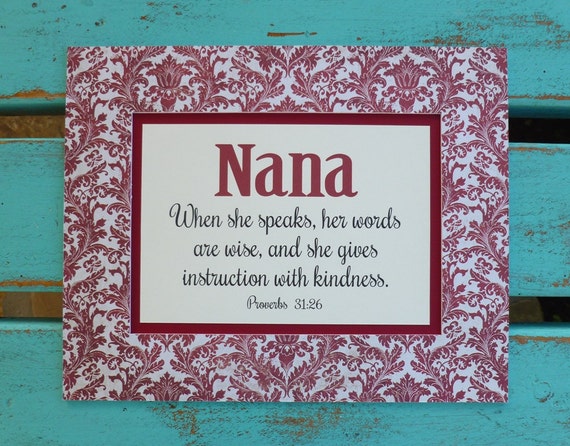 Mothers Day scripture gift for Nana Mimi quote Grandma