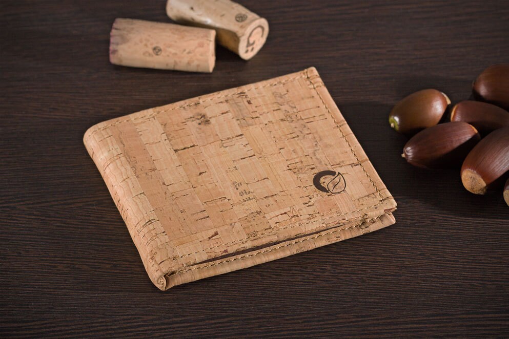 Eco Friendly Wallet for Men Made from Cork Rustic Vegan by Corkor