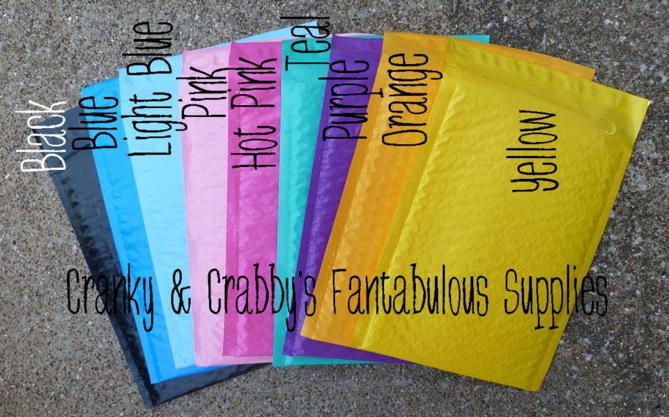 Pack of 10 6 x 9 Colored Bubble Envelopes Padded Shipping