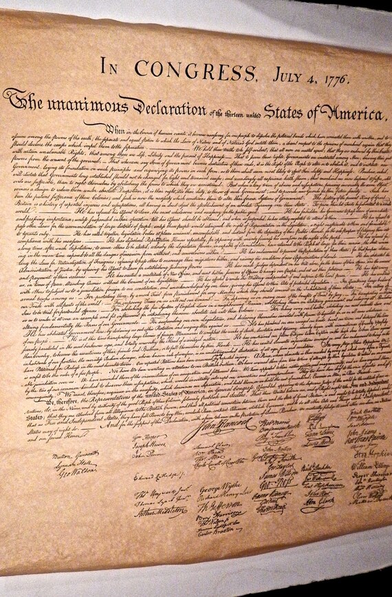 Declaration Of Independence 1/1 Full Sized Exact by MovieGunsInc