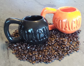Handmade Coach Kettlebell Ceramic Coffee Mug 16 oz ~ Made in USA ~ Fitness