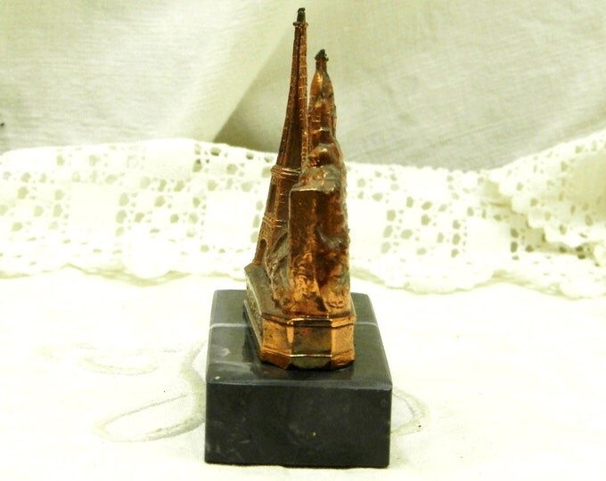 Small Vintage Souvenir Statuette of the Monuments of Paris with Eiffel Tower Arch de Triomphe, Monmartre and Notre Dame / French Decor Small Vintage Souvenir Statuette of the Monuments of Paris with Eiffel Tower Arch de Triomphe, Monmartre and Notre Dame / French Decor