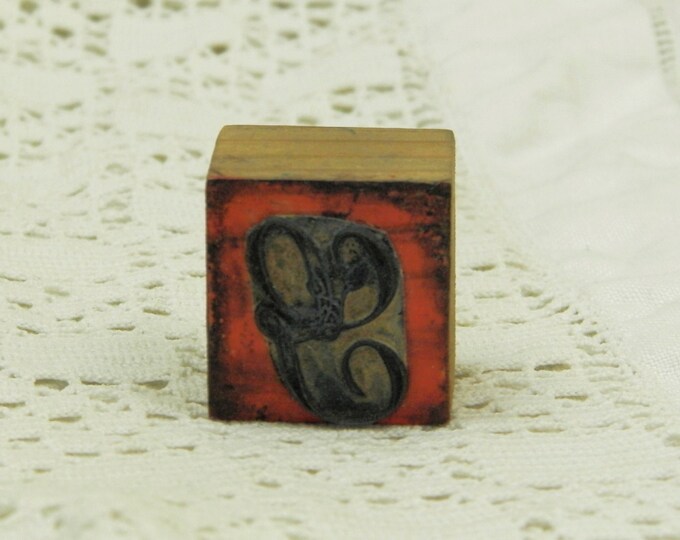 Small Antique French Monogram Embroidery Ink Stamp with the Letter Y / French Decor / Vintage Haberdashery