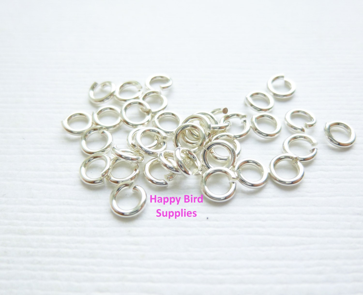 Sterling Silver 4mm Hard Snap Jump Rings... 25 pieces... 20