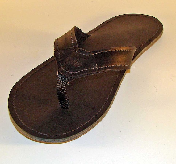 Items similar to Minimalist Leather Flip Flops-Men's on Etsy