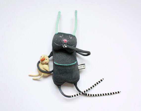 grey bunny plush toy
