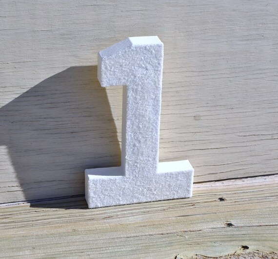 White Glitter Stand Up Decorative Birthday Numbers
