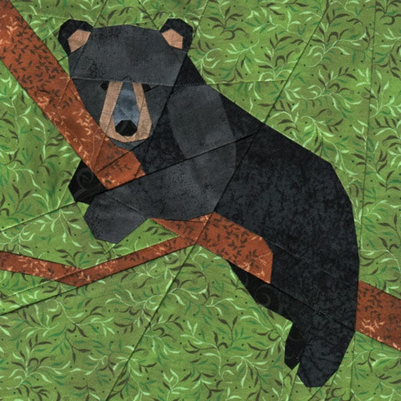 bear cub paper piecing