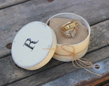 Ivory wedding ring box