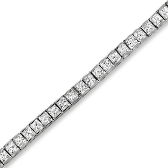 14k White Gold Princess-cut Diamond Tennis Bracelet (5 cttw, H-I, VS2 ...