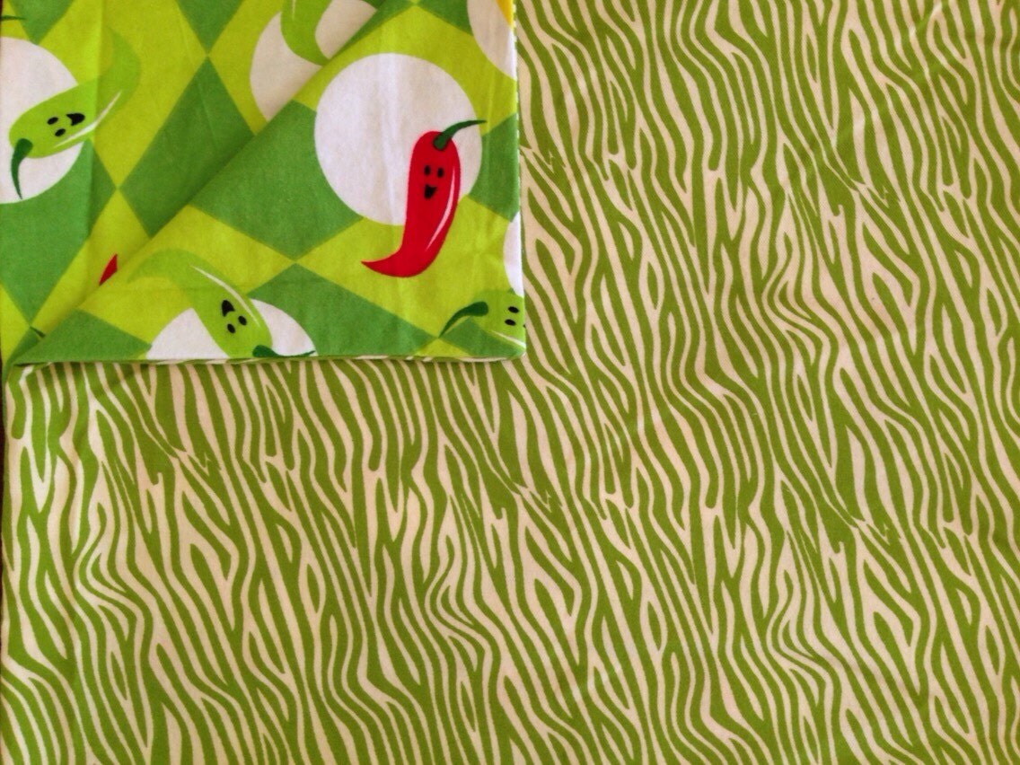 Large Swaddle Blanket Caliente Hot Peppers Animal Print