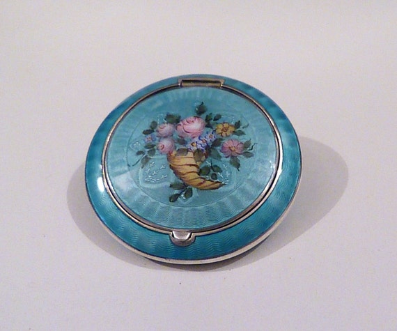 Very rare 1920s sterling silver blue by Vintageandantiques12