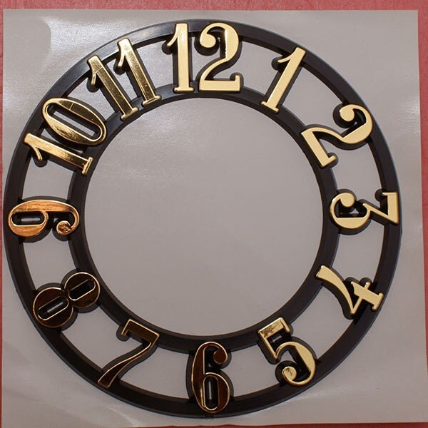 Round Clock Numbers Gold tone self adhesive