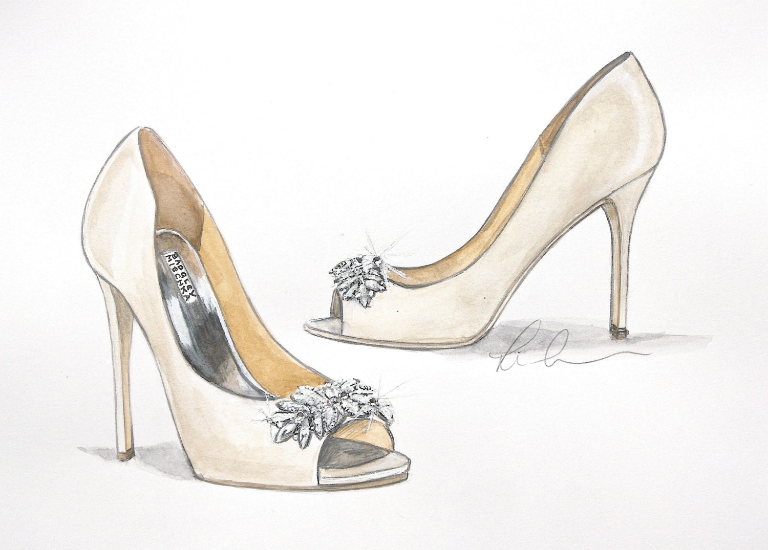 Custom Shoe Fashion Illustration Sketch by ForeverYourDress