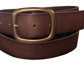 Dark Brown Heavy Duty Leather Belt - SALE - 32 34 36 38 S M L Xl - Men's Women's Gift Idea - Deal