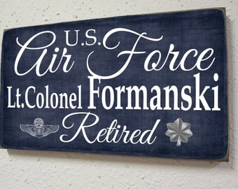 Air Force Retirement Sign - Military Retirement - Armed Forces Retiree - Vetern