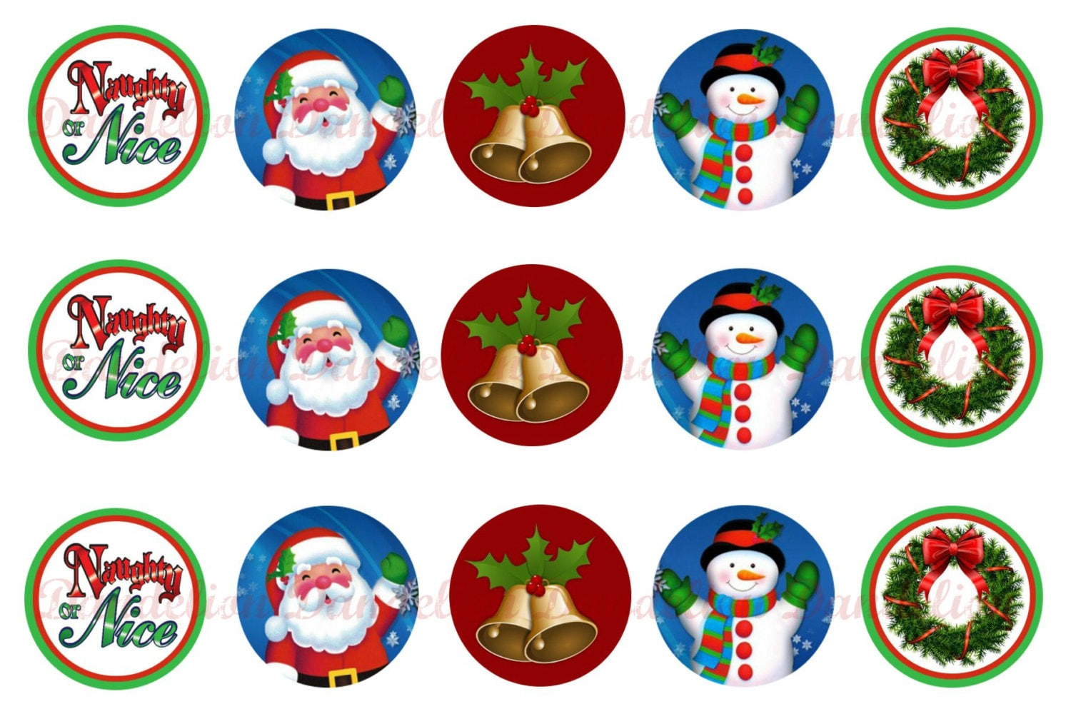 Christmas Images 1 Bottle Cap Images by DandelionJewelryDsgn