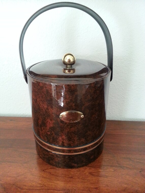 Items similar to Vintage Ice Bucket Tortoiseshell Briard