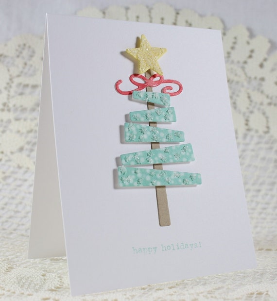 Handmade Greeting Card Happy Holidays