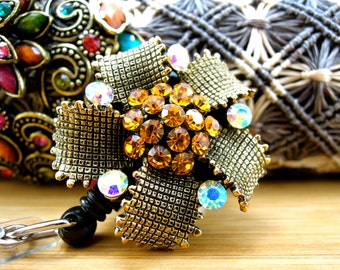 ID Card Clip - Retractable Badge Reel - Rhinestone ID Badge Clip - Retractable Badge Holder - Nurse Badge Holder - RN Graduation Gift