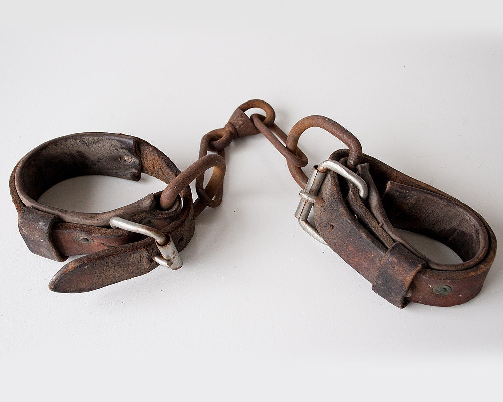 Vintage hobbles chains shackles by SadRosetta on Etsy