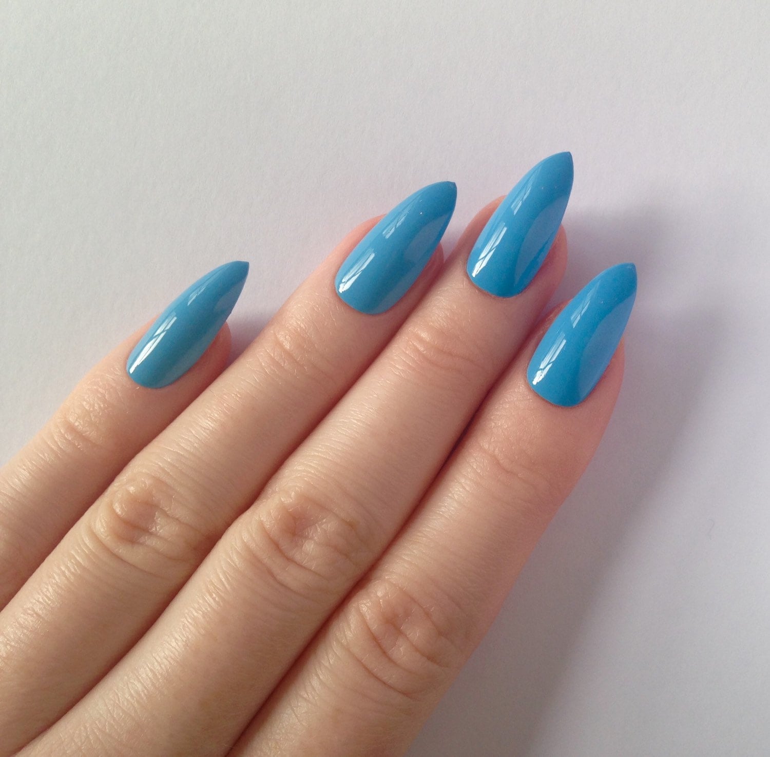 Baby blue stiletto nails Nail designs Nail by ...