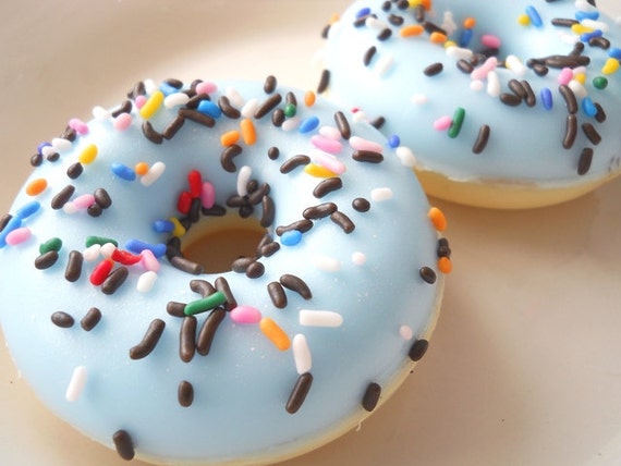 Blueberry sprinkle donut soap