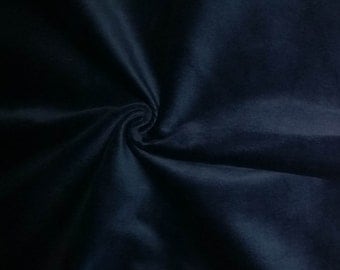 Luxurious Solid Blue 100% Cotton Velvet Velour Fabric for Upholstery Craft Heavy Weight Curtain Drapery Material Sold by the Yard 54 inch W