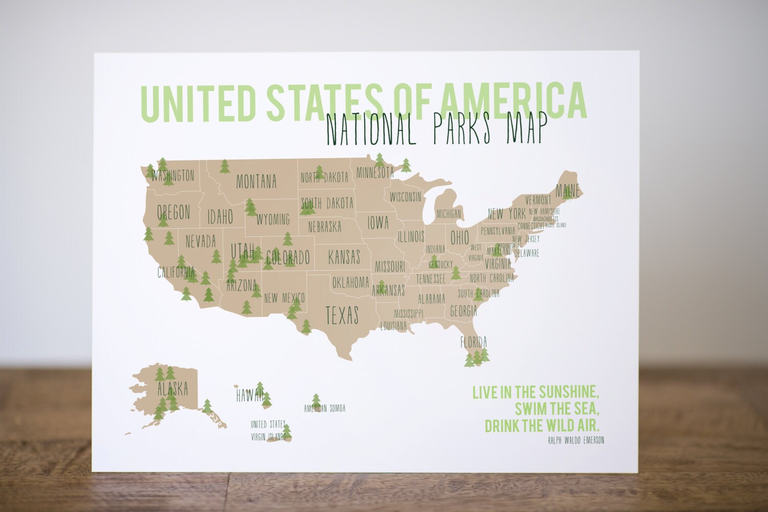 united states national parks map