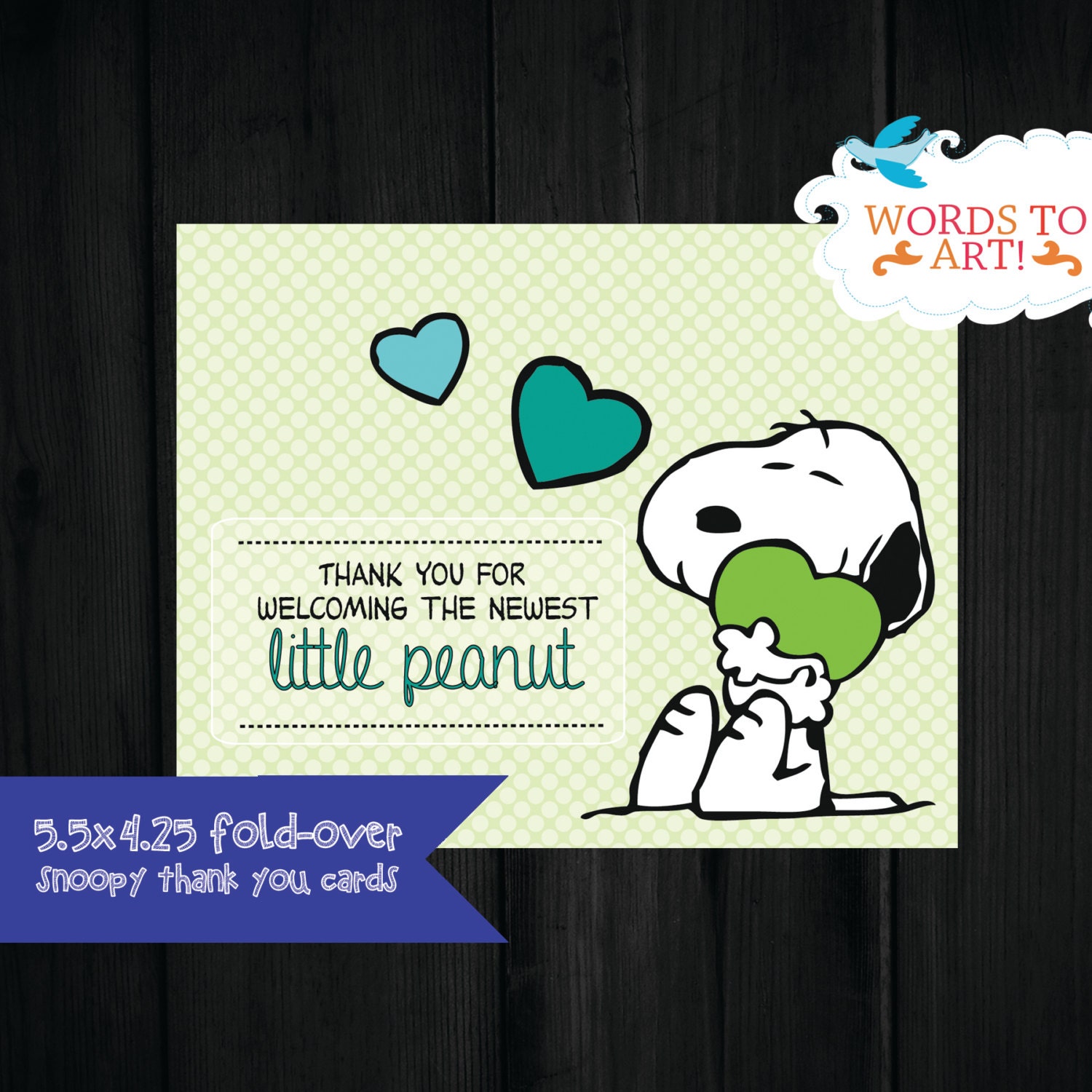 INSTANT DOWNLOAD Snoopy Matching Thank you Cards