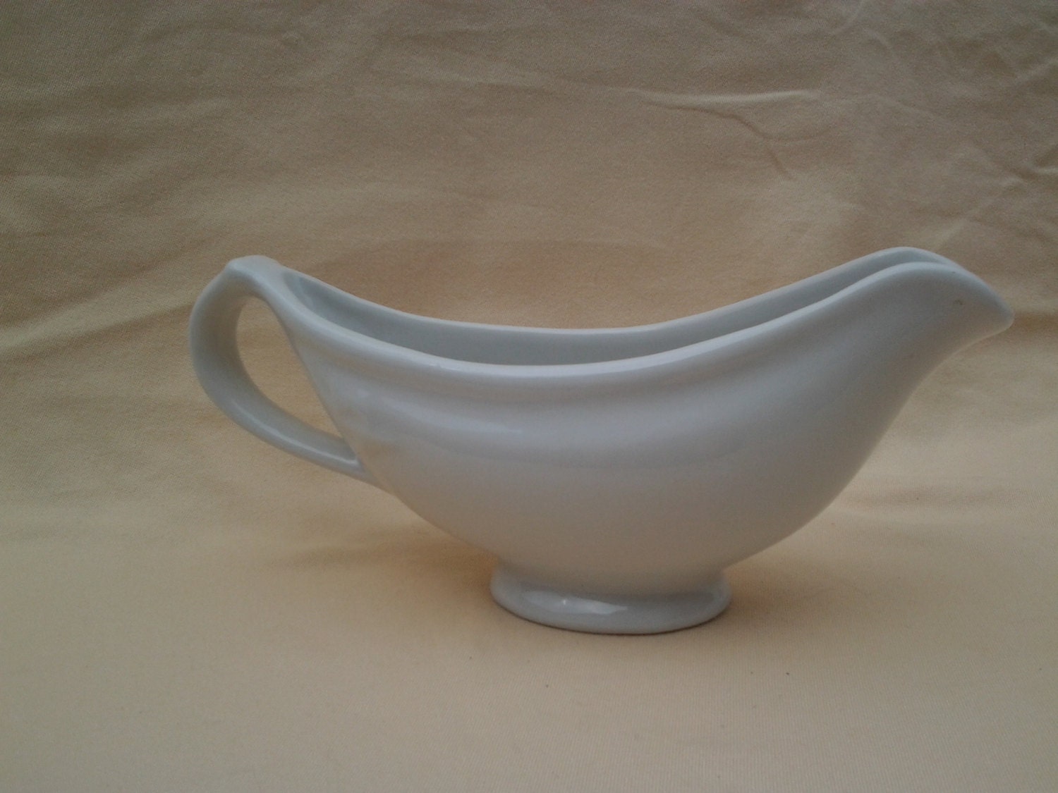 Vintage Bright White Gravy Boat Tepco by