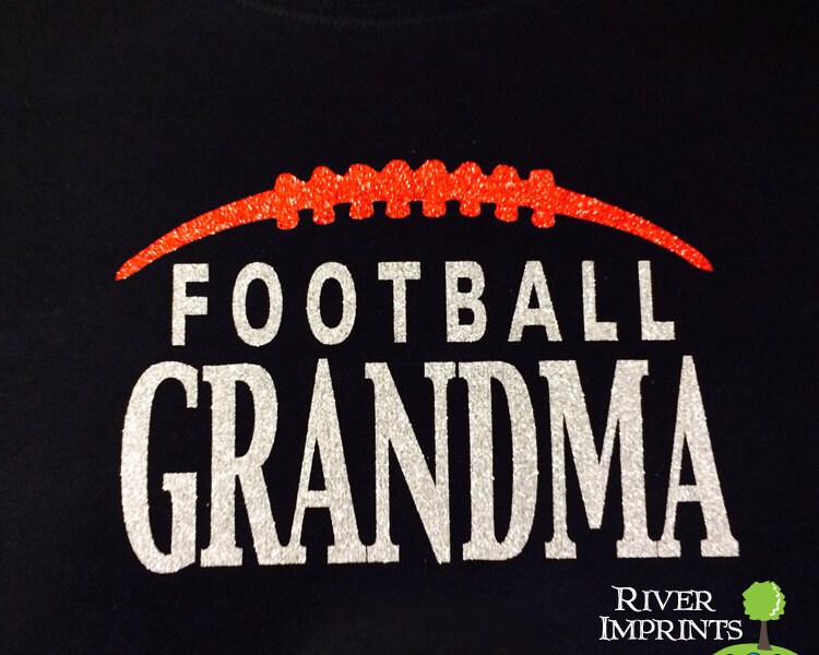 FOOTBALL GRANDMA sparkly glitter tee shirt Choose from a