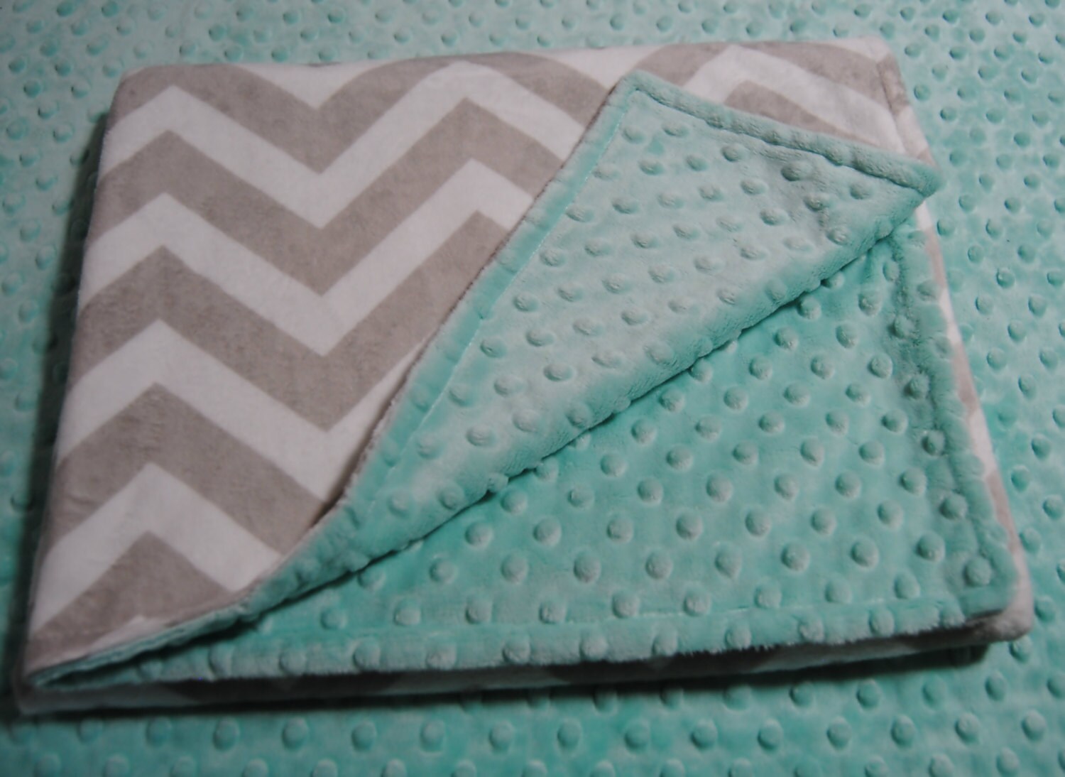 Mint green, white and grey crochet baby blanket | Mint ...