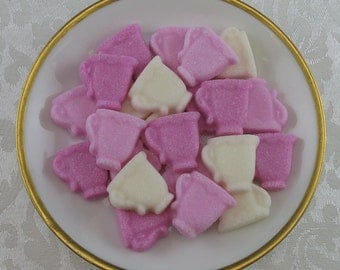 36 Pink Mini Teacup shaped sugar cubes for tea party, shower, coffee, tea, party favor, bridal, hostess gift