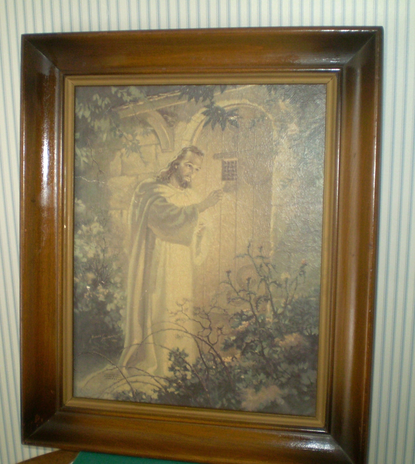 Vintage Print of Christ at Heart's door Warner Sallman