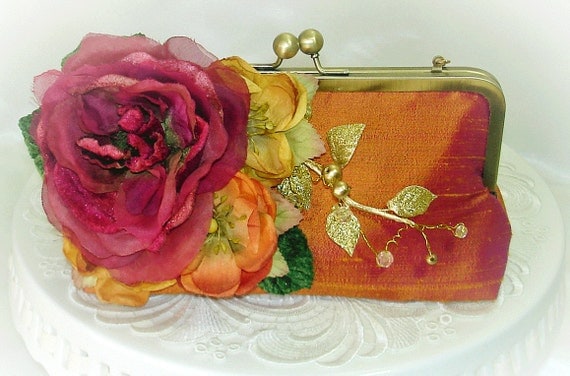 / of / bridesmaid / gifts Gift Handbag  the Flowers  vintage Bridesmaid Mother Vintage Orange