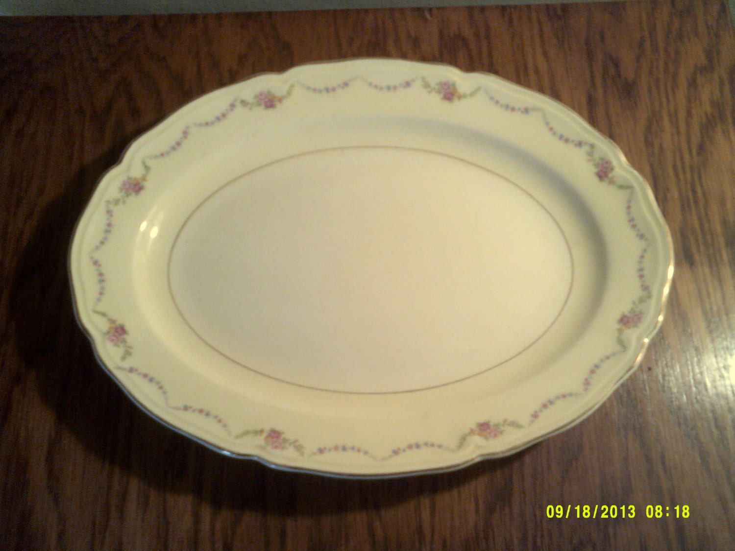 Edwin Knowles Fine China Serving Platter and Serving Bowl Two