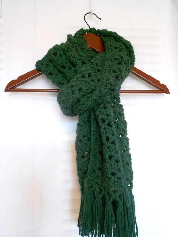 Forest Green Scarf Winter Scarf Women's Scarf by Merchant3114