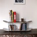 Shelf made by recycled skateboards.