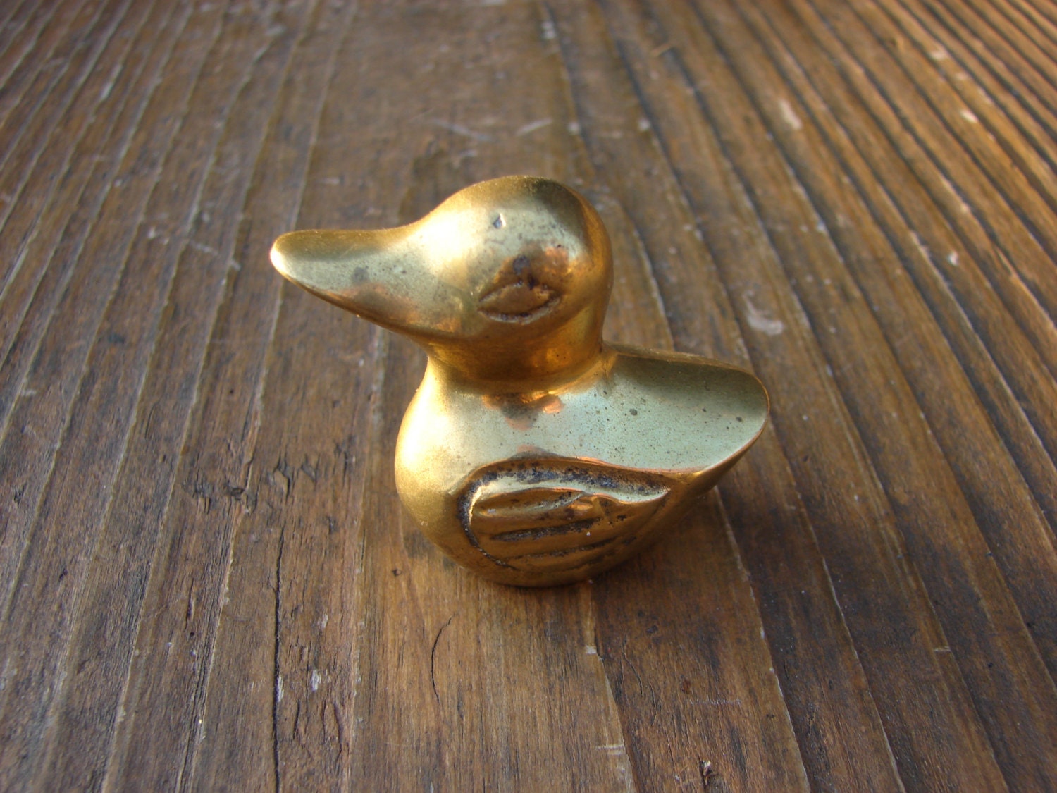 solid brass duck figurines